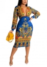 (Real Image)2022 Styles Women Fashion Spring INS Styles Vintage Long Sleeve Midi Dress