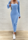 (Blue)2023 Styles Women Sexy&Fashion Autumn/Winter TikTok&Instagram Styles Bohemian Maxi Dress