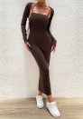 (Brown)2023 Styles Women Sexy&Fashion Autumn/Winter TikTok&Instagram Styles Bohemian Maxi Dress