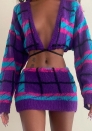 (Only Tops)(Real Image)2023 Styles Women Sexy&Fashion Autumn/Winter TikTok&Instagram Styles Purple Sweater Tops