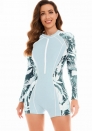 (Real Image)2024 Styles Women Sexy&Fashion Sprint/Summer TikTok&Instagram Print Surfing Wetsuit Sun-proof Swimwear