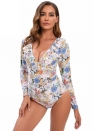 (Real Image)2024 Styles Women Sexy&Fashion Sprint/Summer TikTok&Instagram Print Surfing Wetsuit Sun-proof Swimwear