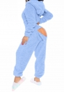 (Blue)2024 Styles Women Sexy&Fashion Sprint/Summer TikTok&Instagram Loungwear Long Sleeve Hoodie Jumpsuit