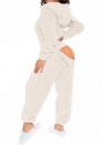(White)2024 Styles Women Sexy&Fashion Sprint/Summer TikTok&Instagram Loungwear Long Sleeve Hoodie Jumpsuit