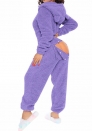 (Purple)2024 Styles Women Sexy&Fashion Sprint/Summer TikTok&Instagram Loungwear Long Sleeve Hoodie Jumpsuit