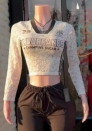 (White,Only Tops)2025 Styles Women Lace Sheer Mesh Versatile Blouse