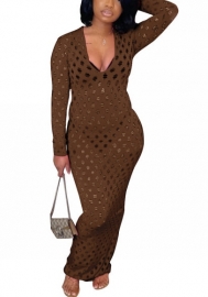 2021 Styles Women Fashion INS Styles Fashion Long Sleeve Maxi Dress