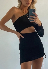 2021 Styles Women Fashion INS Styles Fashion Long Sleeve Two Piece Suit Dress