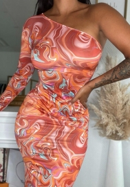 2021 Styles Women Fashion INS Styles Fashion Single Long Sleeve Mini Dress