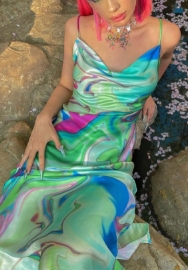 2021 Styles Women Fashion INS Styles Fashion Strap Maxi Dress