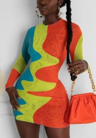 2021 Styles Women Fashion INS Styles Fashion Long Sleeve Mini Dress