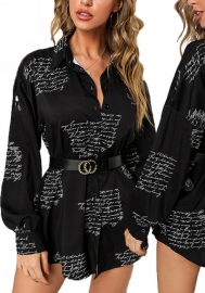 2021 Styles Women Fashion INS Styles Fashion Print Shirt Dress
