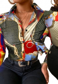 2021 Styles Women Fashion INS Styles Fashion Print Shirt Dress