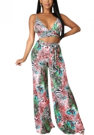 2021 Styles Women Fashion INS Styles Fashion Print Two Pieces Set