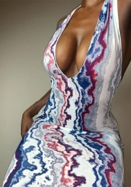 2021 Styles Women Fashion INS Styles Fashion Print Maxi Dress