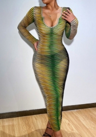 2021 Styles Women Fashion INS Styles Fashion Long Sleeve Maxi Dress