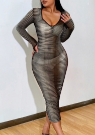 2021 Styles Women Fashion INS Styles Fashion Long Sleeve Maxi Dress