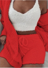 Women Fashion Solid Color Casual Tracksuit Suit 3 Piece Suit