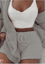 Women Fashion Solid Color Casual Tracksuit Suit 3 Piece Suit