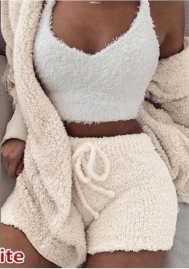 Women Fashion Solid Color Casual Tracksuit Suit 3 Piece Suit