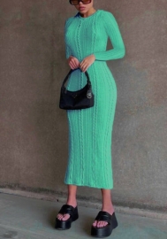 2021 Styles Women Fashion INS Styles Fashion Long Sleeve Maxi Dress