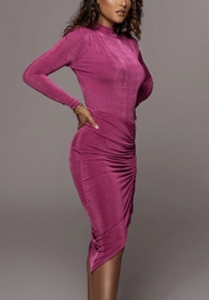 2021 Styles Women Fashion INS Styles Fashion Long Sleeve Midi Dress