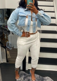 (Only Coats)2021 Styles Women Fashion INS Styles Fashion Jeans Coat