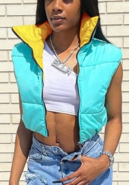 2021 Styles Women Fashion INS Styles Fashion Sleevelesss Front Zipper Coat (Double Use）