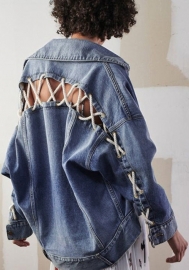 2021 Styles Women Fashion INS Styles Fashion Autumn Jeans Coat