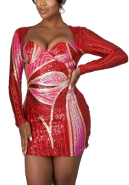 2021 Styles Women Fashion INS Styles Fashion Autumn Sequins Dress