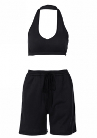 (Short Pants,Black)2021 Styles Women Fashion INS Styles Fashion Summer Short Two Piece Set