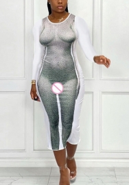 (Pre-Szle)2021 Styles Women Fashion INS Styles Fashion Autumn Maxi Dress