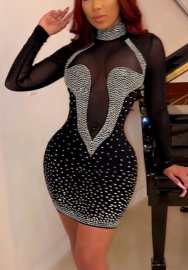 (Pre-Szle)2021 Styles Women Fashion INS Styles Fashion Autumn Sequins Mini Dress