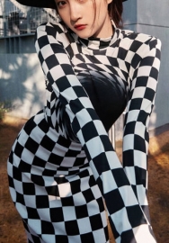 (Pre-Szle)2021 Styles Women Fashion INS Styles Fashion Autumn Long Sleeve Mini Dress