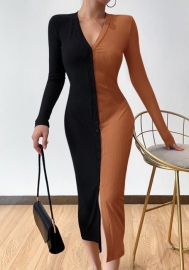 (Pre-Szle)2021 Styles Women Fashion INS Styles Fashion Autumn Long Sleeve Midi Dress