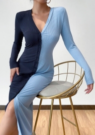 (Pre-Szle)2021 Styles Women Fashion INS Styles Fashion Autumn Long Sleeve Midi Dress