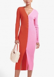 (Pre-Szle)2021 Styles Women Fashion INS Styles Fashion Autumn Long Sleeve Midi Dress