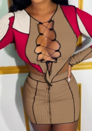 (Pre-Szle)2021 Styles Women Fashion INS Styles Fashion Autumn Two Piece Dress