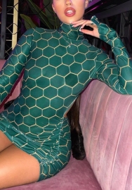 (Pre-Szle)2021 Styles Women Fashion INS Styles Fashion Autumn Long Sleeve Mini Dress