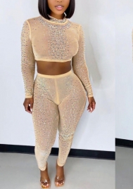 2021 Styles Women Fashion INS Styles Fashion Autumn Sequins Two Pieces Set