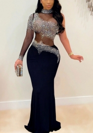 2021 Styles Women Fashion INS Styles Fashion Autumn Sequins Maxi Dress