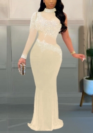 2021 Styles Women Fashion INS Styles Fashion Autumn Sequins Maxi Dress