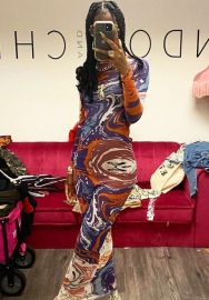 2021 Styles Women Fashion INS Styles Fashion Autumn Long Sleeve Maxi Dress