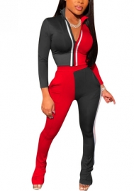 2021 Styles Women Fashion INS Styles Fashion Autumn Contrast Color Two Pieces Set