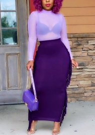 2021 Styles Women Fashion INS Styles Fashion Autumn Two Pieces Set Maxi Dress