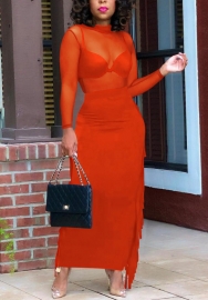 2021 Styles Women Fashion INS Styles Fashion Autumn Two Pieces Set Maxi Dress