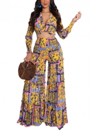 2021 Styles Women Fashion INS Styles Fashion Autumn Long Sleeve Vintage Two Piece Set