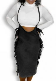 (Real Image)2021 Styles Women Fashion Fall & Winter INS Styles Fashion Tassel Skirt