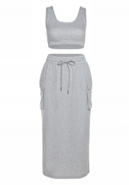 (Real Image)2021 Styles Women Fashion Fall & Winter INS Styles Two Pieces Set Dress