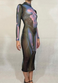 (Real Image)2021 Styles Women Fashion Fall & Winter INS Styles Maxi Dress